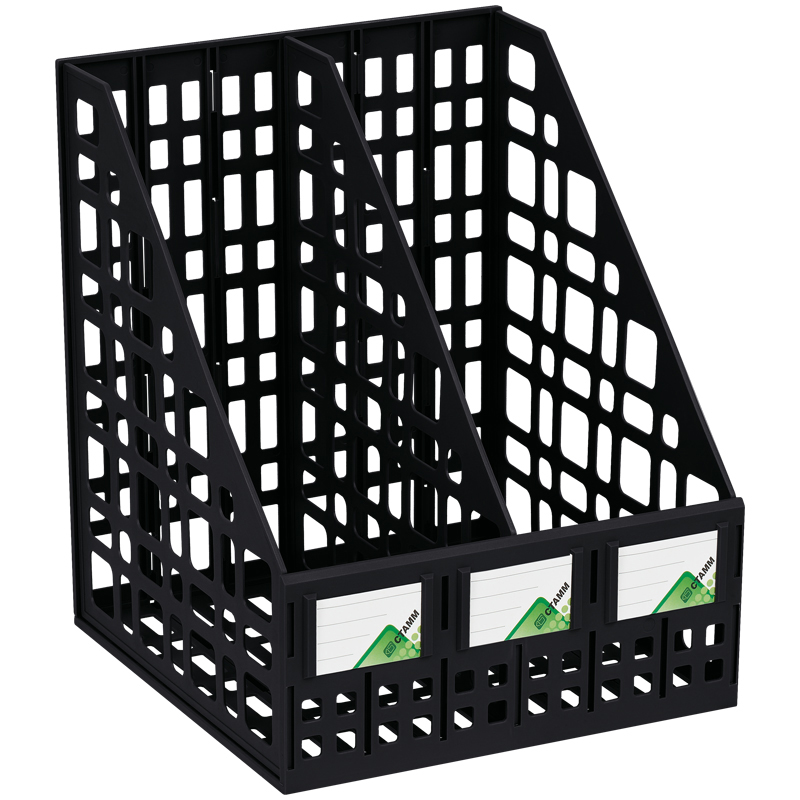 Лоток вертикальный 2 отделения Черный  ЛТВ-01481/ЛТ816, 295х245х250мм