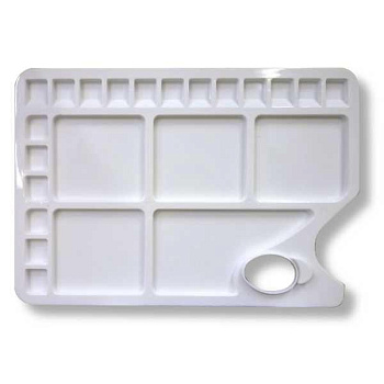Палитра пластик 34*23,4см 23 ячейки DK18517 прямоуг