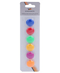 Магниты D-20мм 6шт цветные Workmate 14-1557 блистер
