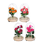 Светильник - цветочная композиция, розы, 15 см, 695-086, 3хLR1130, 4 цвета LADECOR