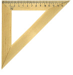 Треугольник деревянный 45гр*160мм Эдельвейс, тд45/16