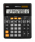 Калькулятор 12 разрядов Deli EM888 черный 158х203х31мм