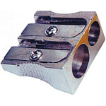 Точилка Centrum 80339 с 2 лезвиями металлическая прямоугольная