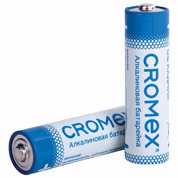 Батарейки AA 1шт CROMEX Alkaline (LR6, 15А), 455593, алкалиновые (пальчиковые