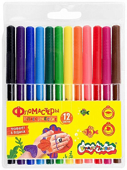 Фломастеры 12цв Каляка-Маляка ФКМ12 вентилируемый колпачок 3+