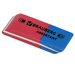 Ластик Brauberg 221034 прямоугольный 41x14х8мм красно-синий