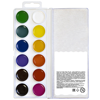 Краски 12цв акварель ЛУЧ ZOO 19С1249-08 медовая