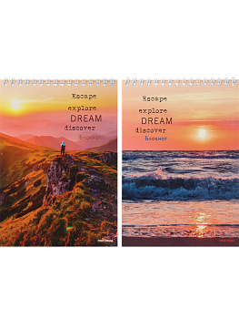 Блокнот А5 60л спираль Пейзажи мечты, Б60-6801 клетка