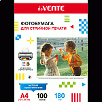 Фотобумага А4,180г/м2, 100л., 1-сторонняя матовая deVENTE, 2042905