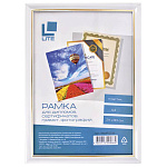 Фоторамка 21*30см пластик Белая с позолотой RAMPOZ/W