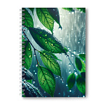 Тетрадь А4 80л Шелест дождя, 01923 спираль, клетка, пластик. обл.