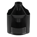 Подставка-органайзер, Attomex, 10 отд., черная, 4102512, 107х107х140 мм вращающаяся