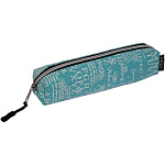 Пенал deVENTE. Text 21x4x4см, мятный 7025262, прямоугольный, на молнии, текстильный с искрящейся поверхностью, с подкладом