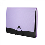 Папка-картотека на пуговице  Alingar, A4, 13отд, AL12822/2 сиреневый клапан