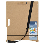 Планшет-клипборд МДФ, А2 (53*68см) Гамма, 369953, магнитный зажим, ручка, ремень