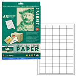 Этикетка самокл. 38х21,2 мм, 65 этикеток, белая, Lomond, 2100215, 70 г/м2,