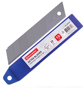 Лезвия для ножей 25мм 10шт Brauberg 237449