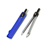 Циркуль Alingar, металлический, AL1164. грифель, пластиковый футляр