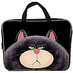 Папка детская с ручками А4 Centrum. Недовольный кот, 75680, текстильная