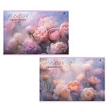 Альбом д/рис 40л Alingar. Нежные цветы AL13157 скрепка, обл. картон