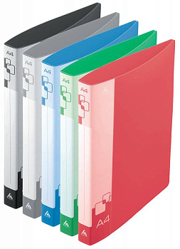 Папка А4 2кольца 27мм красная 700мкм 0827/2RRED/816525