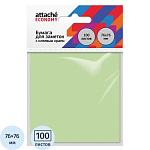 Блок самокл 76*76мм 100л пастель зеленый Attache 1407986
