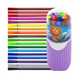 Фломастеры 18цв Yalong Вертушка, YL211818-18, тубус, вент. колп.