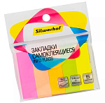 Закладки самокл. бумажные 5цв 14*50мм 50л Silwerhof. 2090695