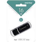Флэш карта USB 16GB Smart Buy Crown черная, пластик SB16GBCRW-K