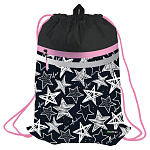 Мешок для обуви 1 отд. Berlingo. Glossy stars, SB-EX-1002, 340*460мм, карман на молнии