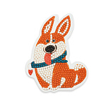 Кристальная (алмазная) мозаика ФРЕЯ магнит Корги-охотник 8*10см ALVM-073