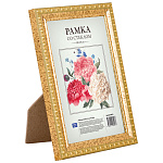 Фоторамка 10*15см пластик золото 234014
