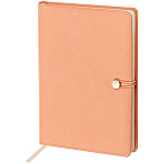 Ежедневник недатир. А5, 136л., кожзам, OfficeSpace Pastel shades, светло-коралловый, застежка-гвоздик ENA5_39930