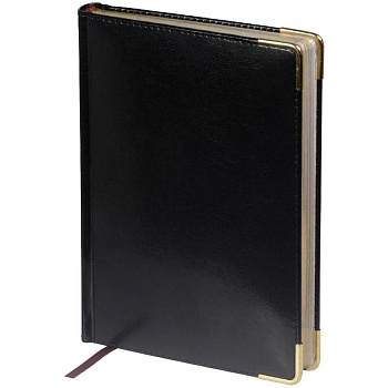 Ежедневник А5 недат Черный PERSONA 3-680/02, 136л, кожа