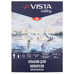 Альбом д/акварели А4 12л Vista-Artista WCTC-A4 300г/м2 склейка среднее зерно 100% хлопок