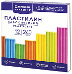 Пластилин  12 цв Brauberg 240гр106423 со стеком