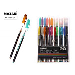Набор гелевых ручек 24цв Mazari M-5484-24 (12 цв.с блестками + 6 цв. неон + 6 цв. пастель)