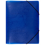 Папка с резинкой А4 синяя, Expert 35мм 600мкм пластиковая ЕС21043002