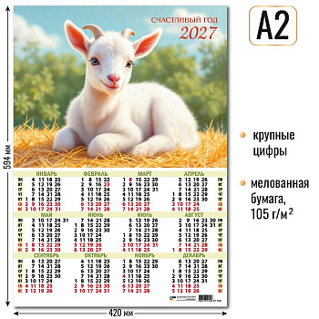 Календарь настенный 2027г А2 Символ года 10182