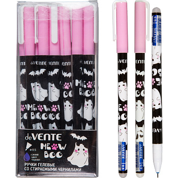 Ручка Пиши-стирай гелевая синяя deVENTE. Ghost Meow, 0,5мм 5051518