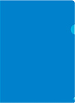 Папка-уголок А4 Бюрократ -EE310/1BLU/816381 синий прозрачный, пластик 0.15мм