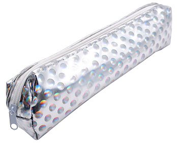 Пенал-косметич. ПандаРог. Голограмма, серебро ПВХ 15-3590