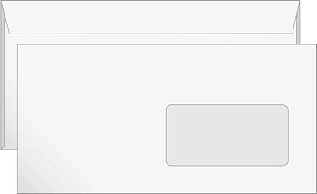 Конверт 110*220мм окно правое отрывная полоса STRIP, EPE65S00WD