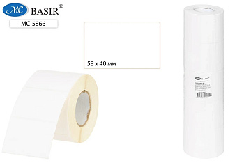 Термоэтикетка 58*40мм 700шт/рул, втулка 40мм арт. МС-5866/100