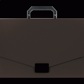 Портфель А4 1отд., черный пластик deVENTE 3073402