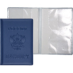 Обложка для паспорта с гербом, deVENTE, синяя 1030313 эко кожа