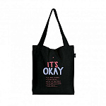 Шоппер LOREX COTTON IT'S OKAY , LXSPCT-ITO, 38х44х6 см черн. хлопок универс.