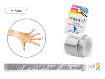 Светоотражающий Браслет-слэп (фликер)  3х40см, серебристый M-7205