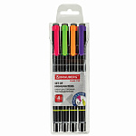 Набор текстовыделителей 4цвета 150845 Brauberg двусторонние, линия 1-4мм,