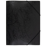 Папка с резинкой А4 черная, Expert 35мм 600мкм пластиковая ЕС21043001